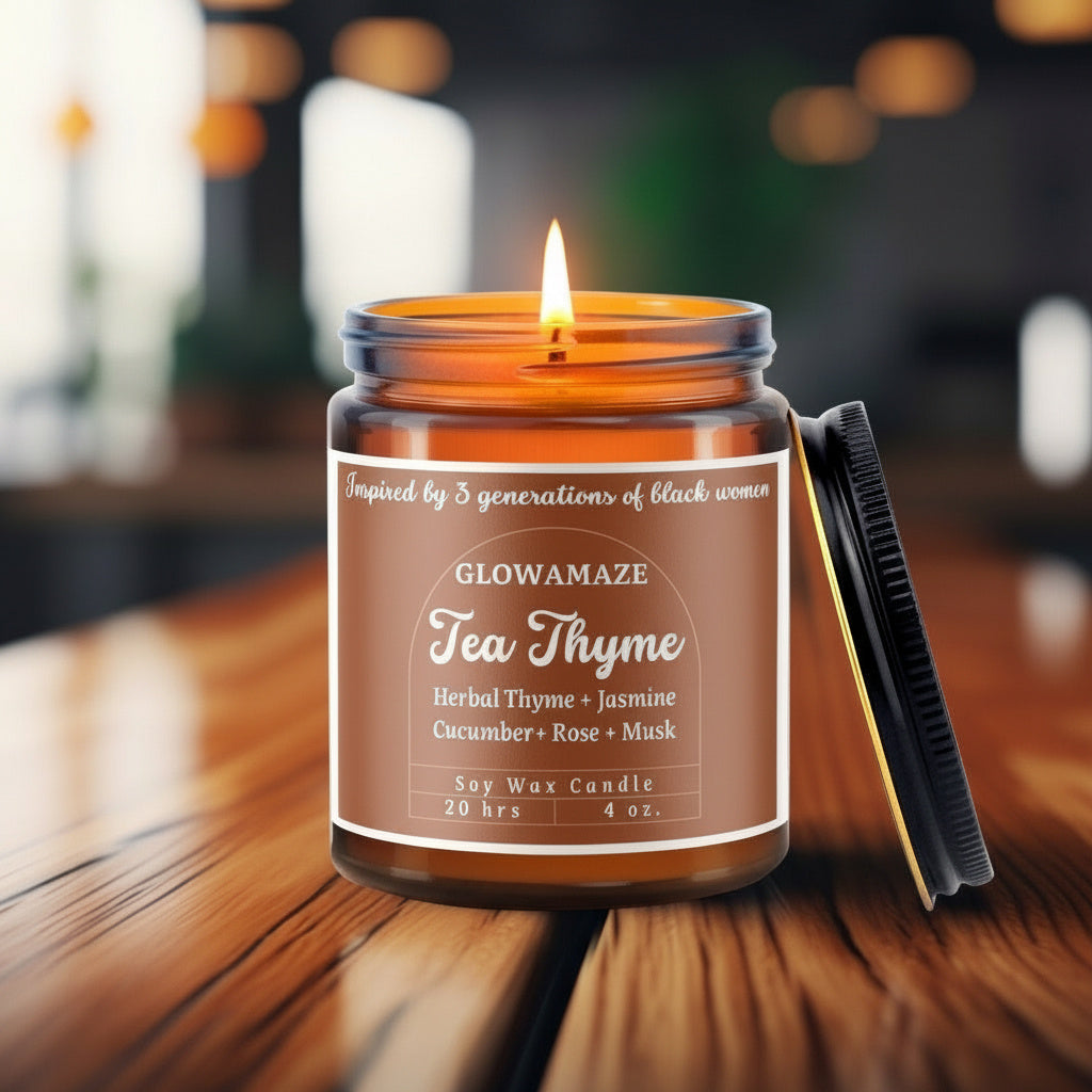 Mini TEA THYME Soy Candle (4oz)