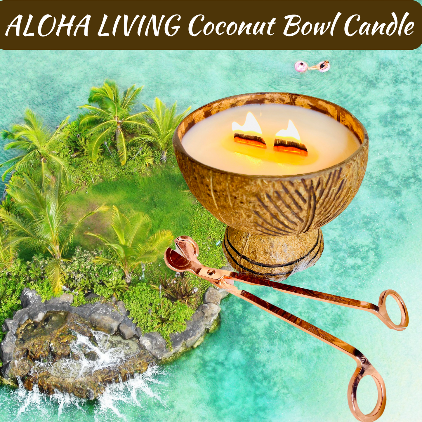ALOHA LIVING Coconut Bowl Candle