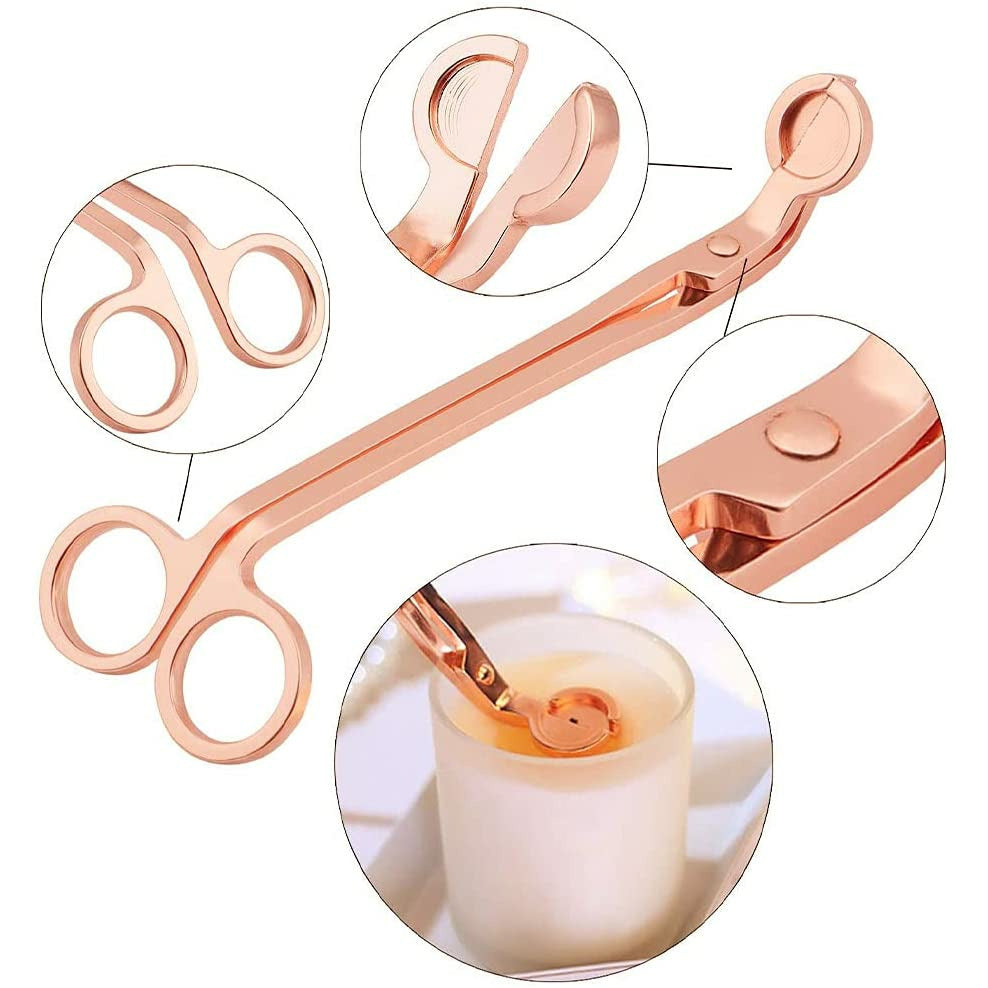 Rose Gold Candle Wick Trimmer - GlowAmaze