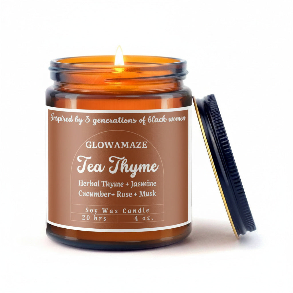 Mini TEA THYME Soy Candle (4oz)