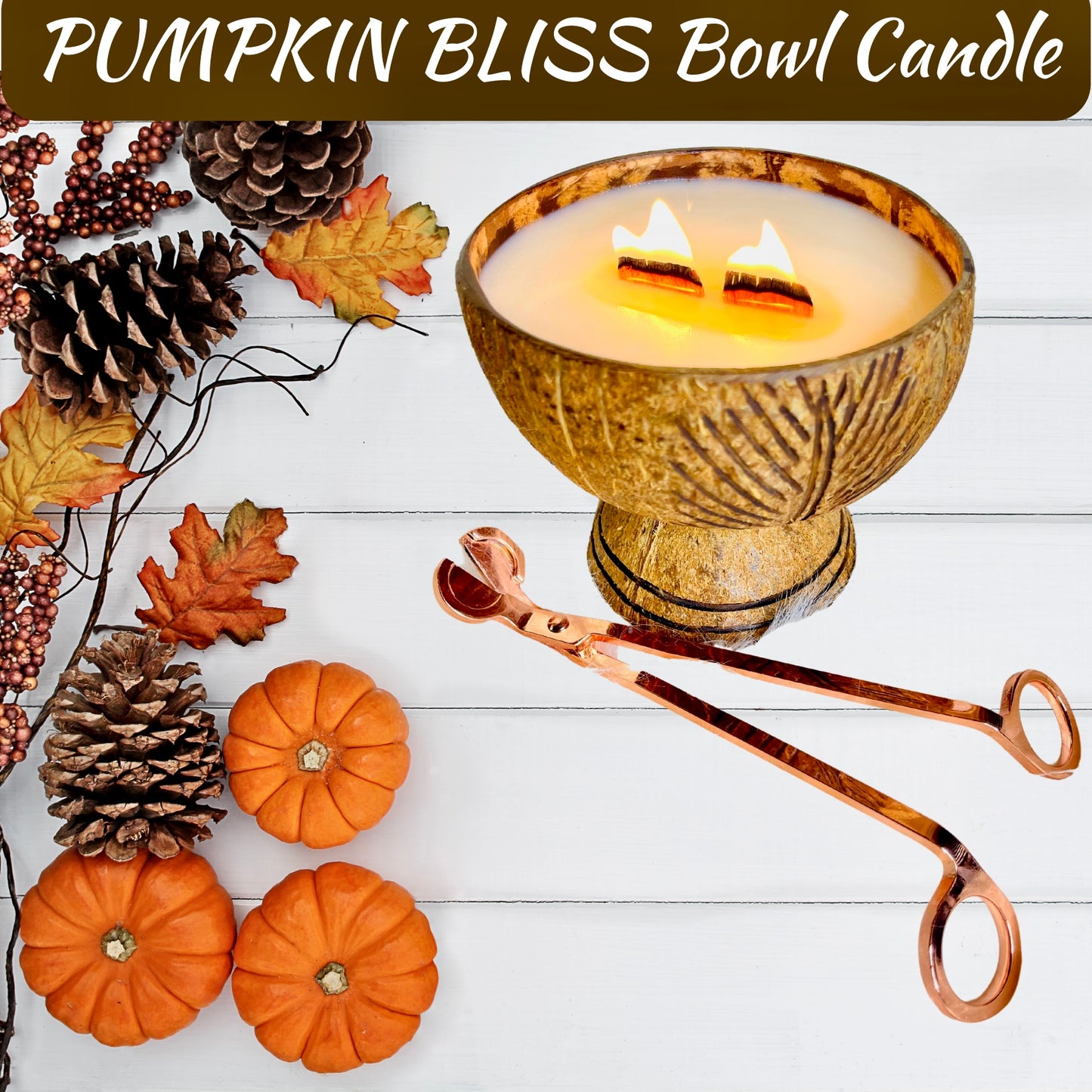 PUMPKIN BLISS Coconut Bowl Candle
