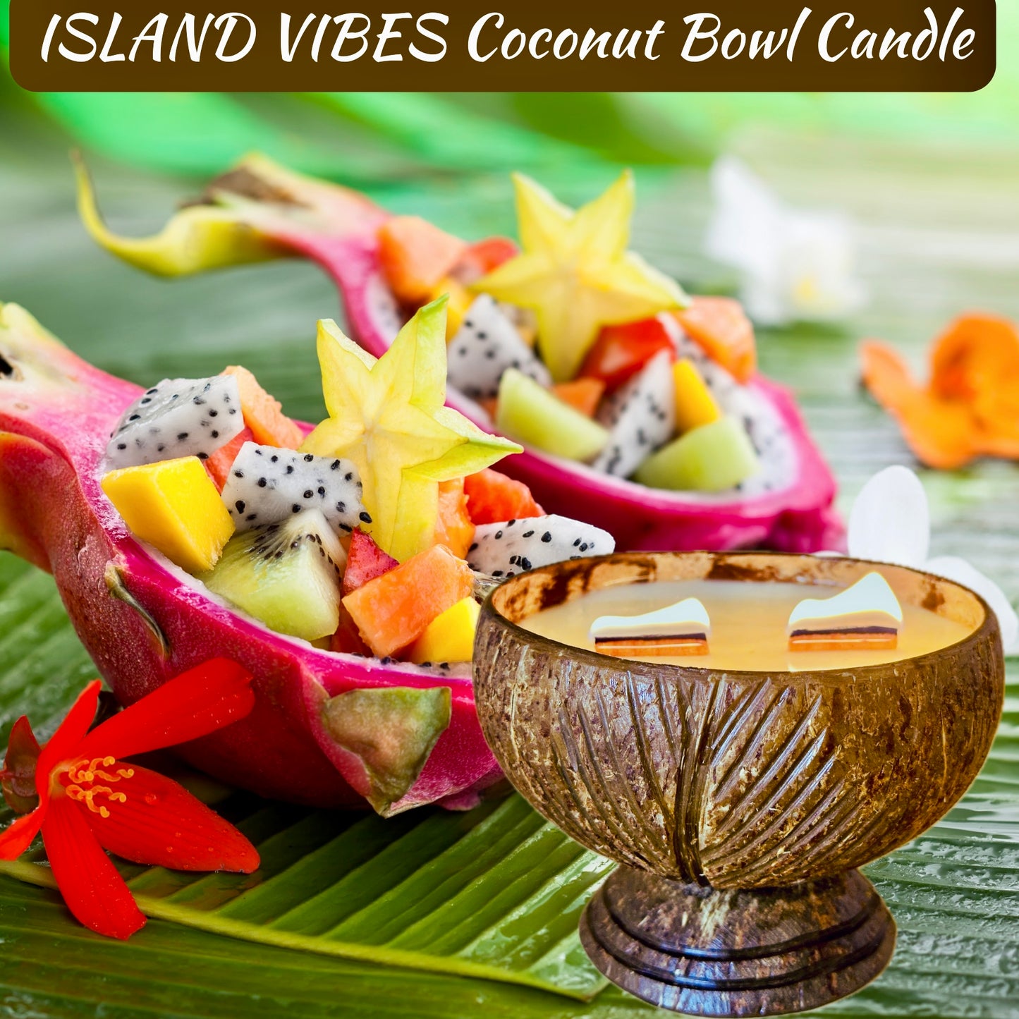 ISLAND VIBES Coconut Bowl Candle