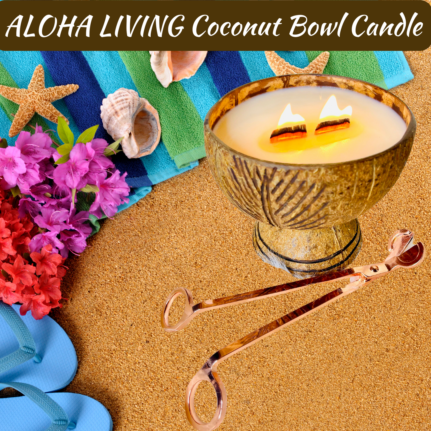 ALOHA LIVING Coconut Bowl Candle