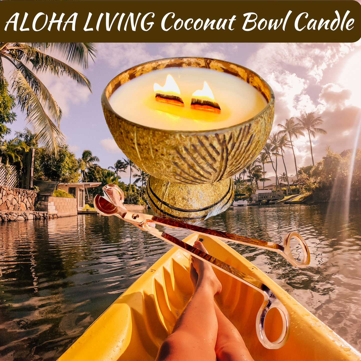 ALOHA LIVING Coconut Bowl Candle