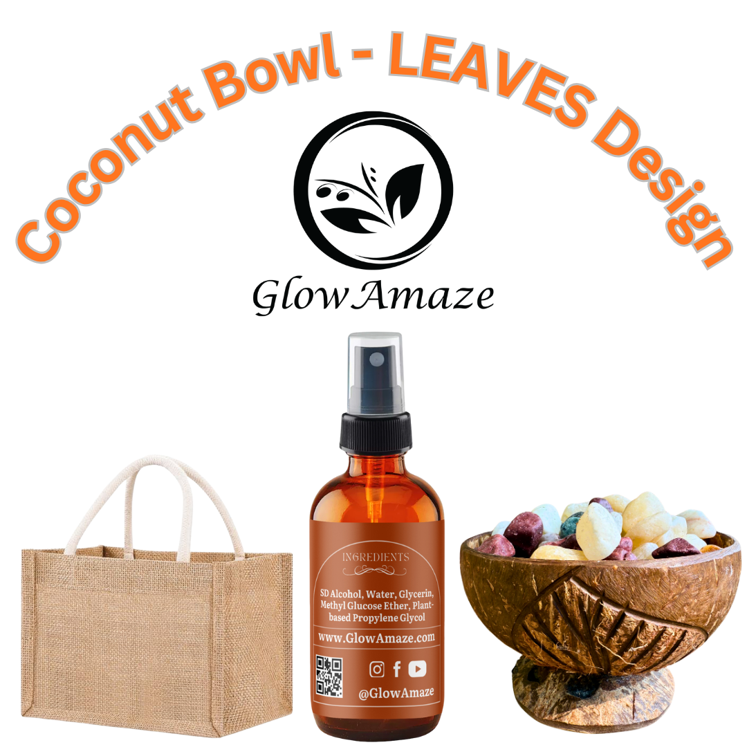 Coconut Bowl Diffuser - LEAVES Design