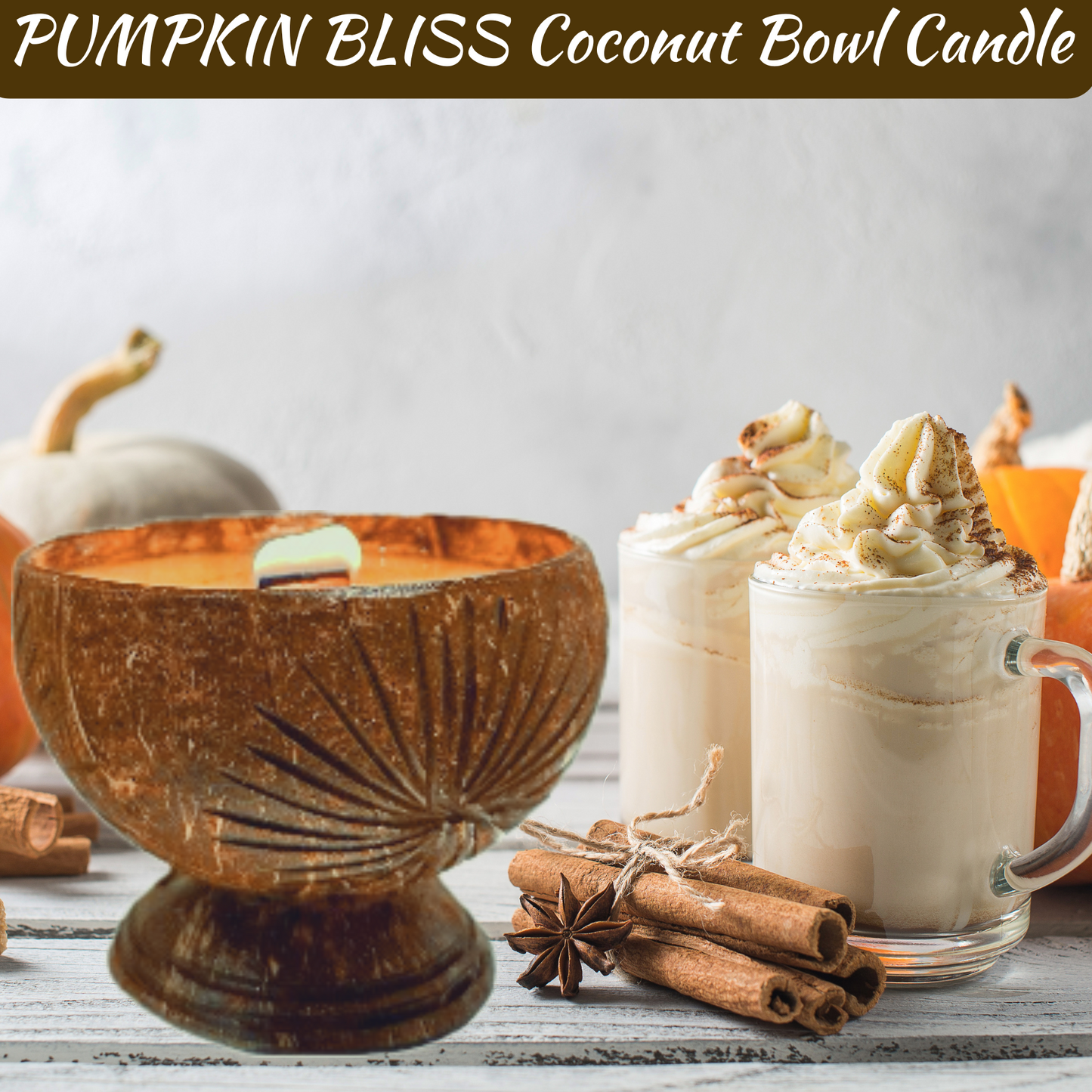 PUMPKIN BLISS Coconut Bowl Candle