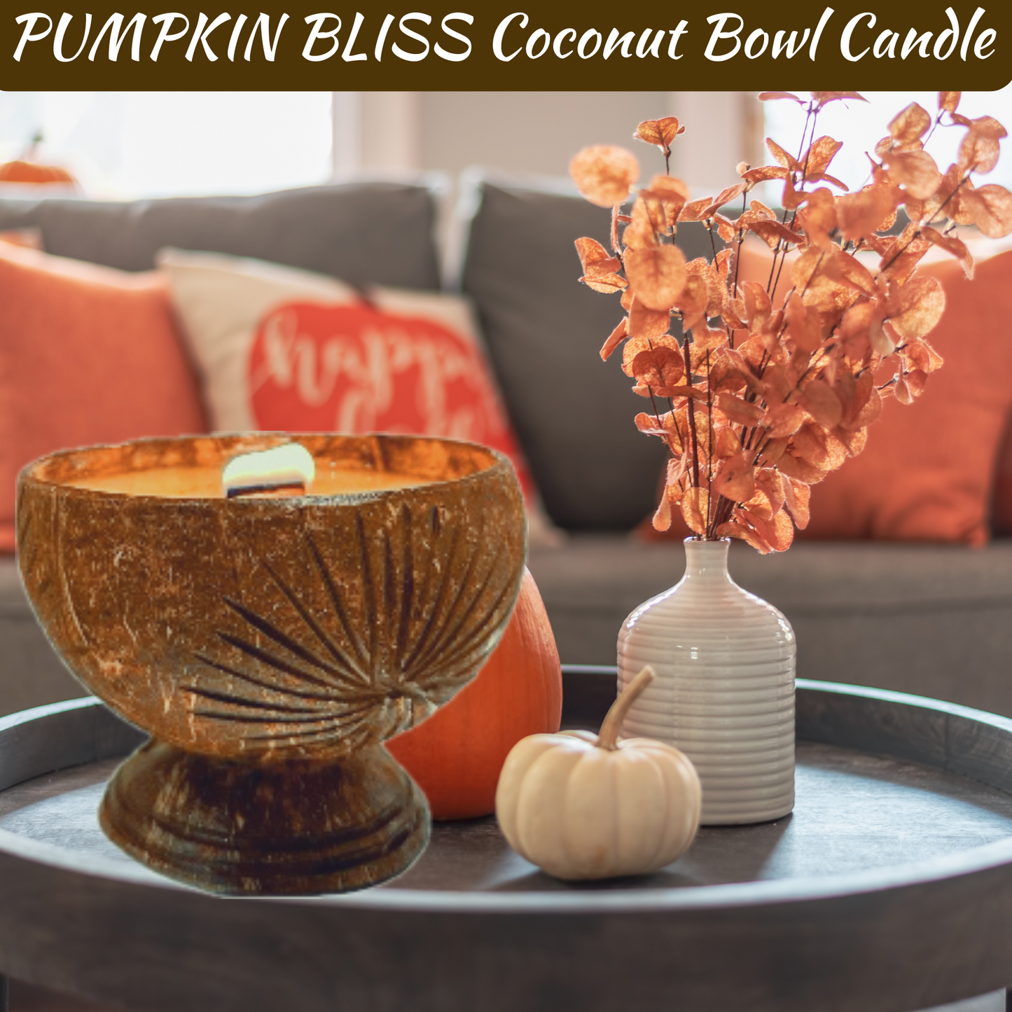 PUMPKIN BLISS Coconut Bowl Candle