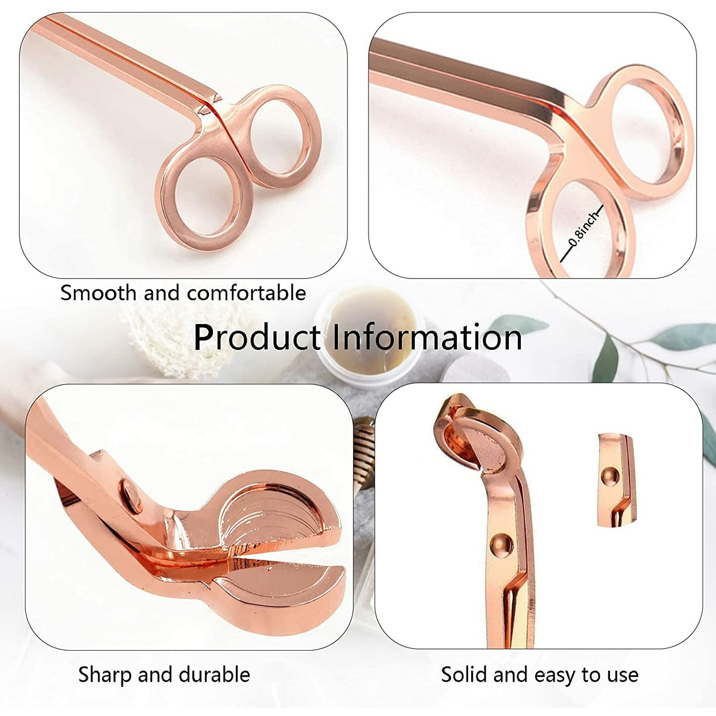 Rose Gold Candle Wick Trimmer - GlowAmaze
