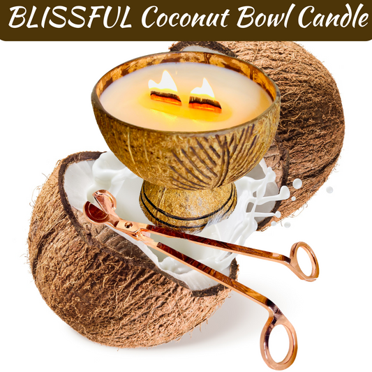 BLISSFUL Coconut Bowl Candle - GlowAmaze
