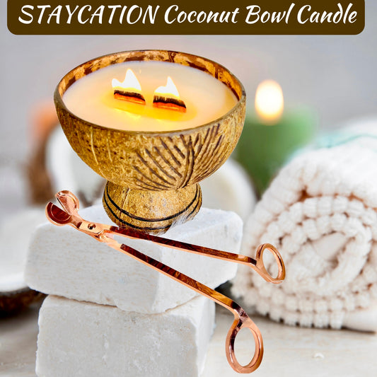 STAYCATION Coconut Bowl Candle - GlowAmaze