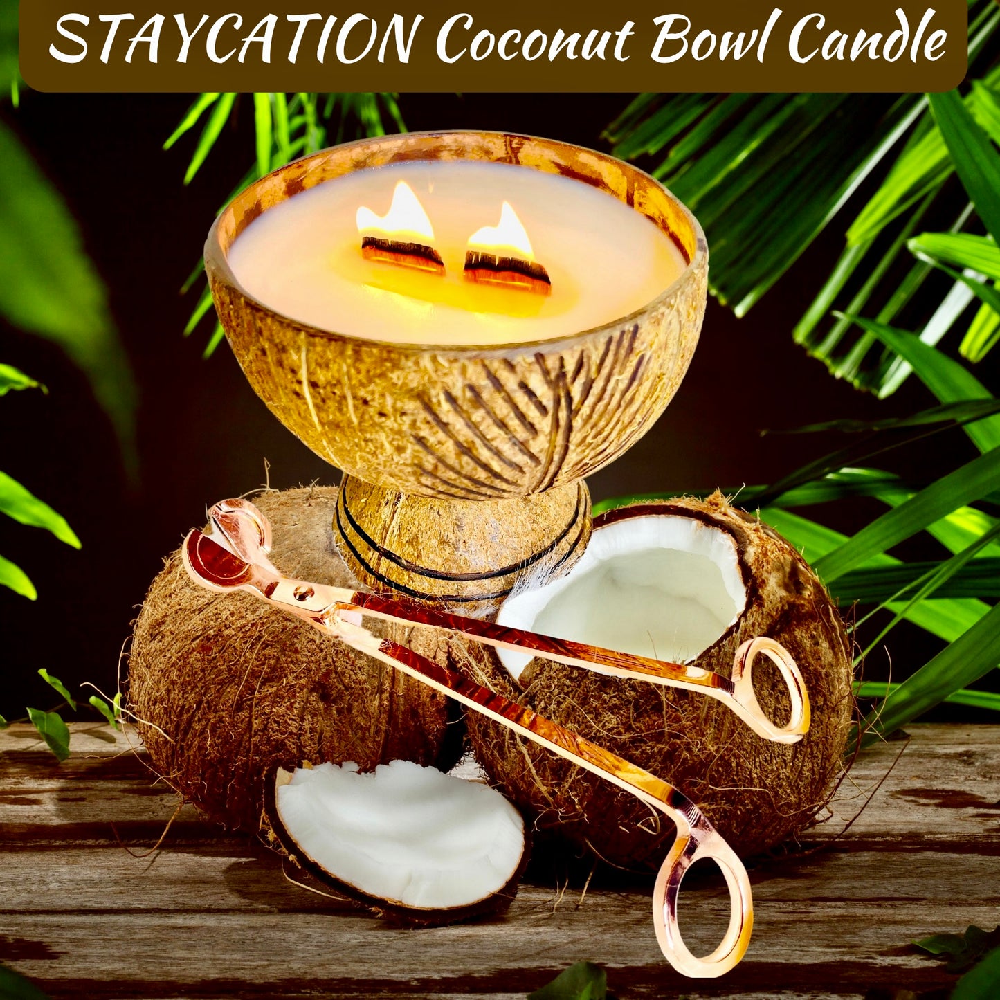 STAYCATION Coconut Bowl Candle - GlowAmaze